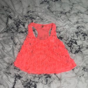 Adorable ruffles/roses top FOREVER21